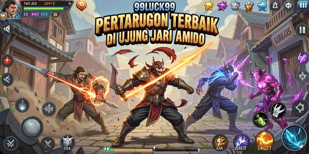 Tampilan gameplay seru di <strong>99LUCK99</strong> saat karakter bertarung sengit.