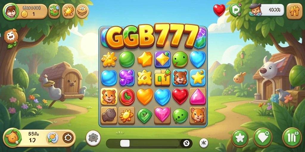 Tampilan gameplay seru dari GB777 dengan tantangan Match-3.