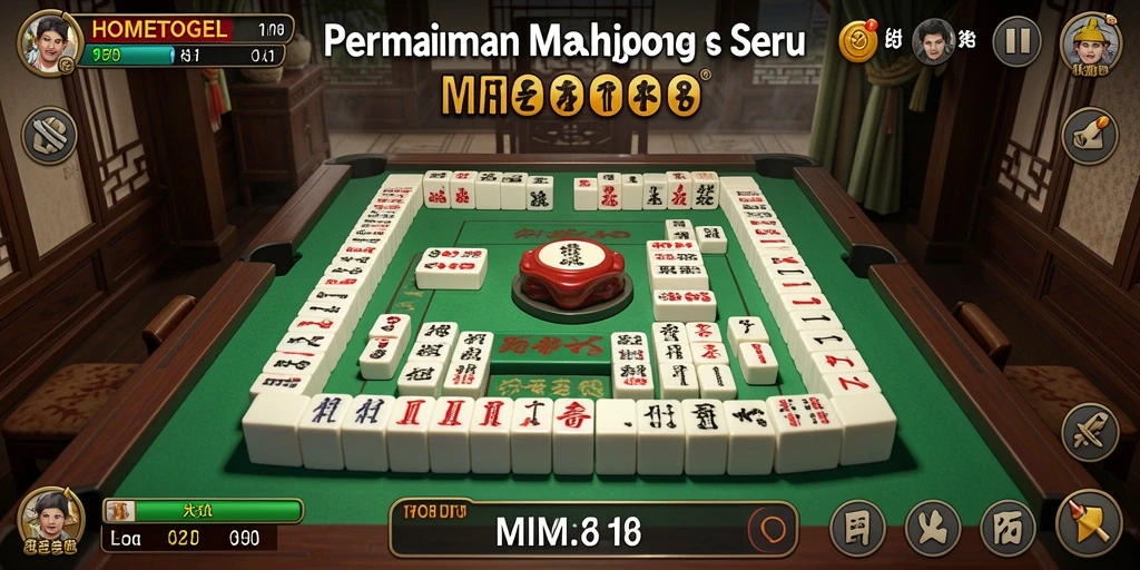 Screenshot HOMETOGEL menampilkan gameplay Mahjong yang menarik.