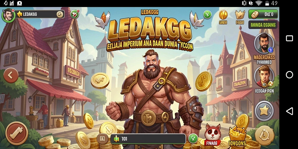 Tampilan gameplay LEDAKGG yang menantang dan seru dalam dunia Tycoon.