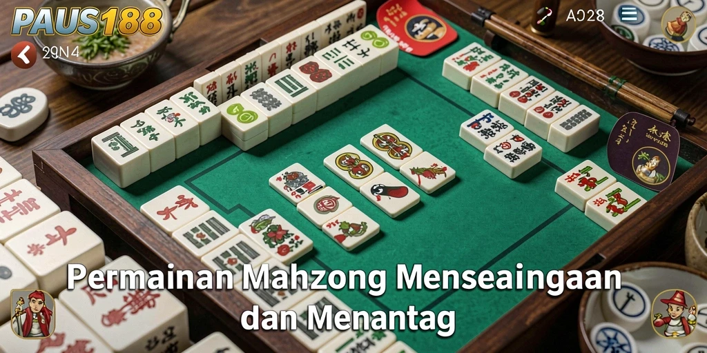 Tampilan menarik gameplay Mahjong PAUS188 yang seru dan menantang.